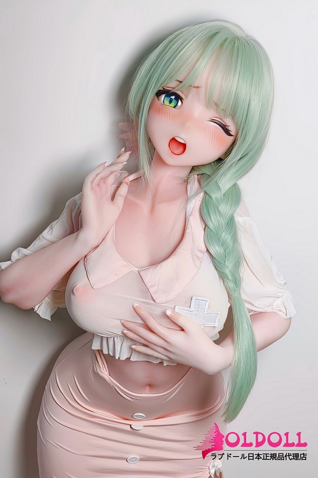 ElsaBabe アニメドール 140cm RAD054 莓谷恋Ichigotani Koiヘッド 材質選択可能 巨乳ラブドール 白レーストップス×ピンクタイトスカート美少女ドール