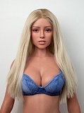 Lusandy Doll 165cm Dカップ Foxyヘッド シリコンリアルドール 小麦色 欧米風ドール 赤ランジェリースタイル セクシー美ボディ