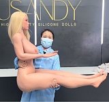 Lusandy Doll 165cm Dカップ Foxyヘッド シリコンリアルドール 小麦色 欧米風ドール 赤ランジェリースタイル セクシー美ボディ