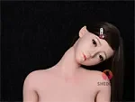 SHEDOLL楚玥（chuyue）ヘッド 163cm Hカップ シリコン製アダルトドール ボディ素材選択可 黒タートル×チェックミニスカート 美少女ラブドール