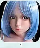 FUDOLL 166cm Eカップ J048覃星悦(Qinxingyue)ヘッド ROS口開閉機能選択可能 フルシリコン製ドール ブルーストライプビキニ×ミニスカート 清楚系ラブドール