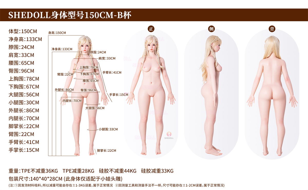 150cm Bカップ