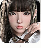 FUDOLL 166cm Eカップ J048覃星悦(Qinxingyue)ヘッド ROS口開閉機能選択可能 フルシリコン製ドール ブルーストライプビキニ×ミニスカート 清楚系ラブドール