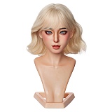 Real lady 159cm Hカップ R13ヘッド シリコン製ドール 宣伝画像はROS-MAX機能付き 白シャツ姿のリアルドール 巨乳 美人ラブドール