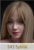 Irontechdoll 165cm Gカップ S27ヘッド フルシリコン製ラブドール ROS口開閉機能付き ホワイトファーの欧米風ドール 巨乳ラブドール