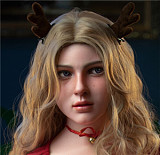 Irontechdoll 165cm Gカップ S27ヘッド フルシリコン製ラブドール ROS口開閉機能付き ホワイトファーの欧米風ドール 巨乳ラブドール