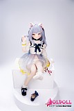 美少女ラブドール 白ショートパンツ 紫スカート 組み合わせ
