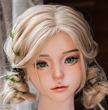 YFDOLL 156cm リアル皮膚版 巨乳Iカップ ヘッド#霜降（Shuangjiang） シリコンラブドール 学園アイドルマスター 藤田琴音風ツインテール 美少女ラブドール