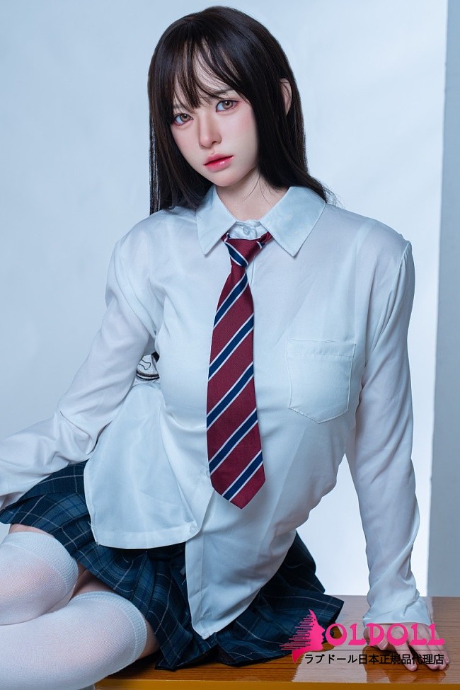 Irontechdoll（orientalシリーズ）161cm Aカップ A3ヘッド ROS-MAX機能付き フルシリコン製 レズビアン 清楚系 ラブドール JK制服 白シャツ×チェックミニスカート