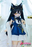 美少女ラブドールの異色瞳猫耳アニメドール正面ビュー
