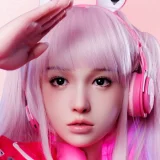Art-doll 軽量化リアル皮膚ボディ163cm Dカップ 幸也(xingye)ヘッド ブルーのタイトワンピース×ホワイトのショール 清楚系ラブドール