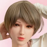 Art-doll 軽量化リアル皮膚ボディ163cm Dカップ 幸也(xingye)ヘッド ブルーのタイトワンピース×ホワイトのショール 清楚系ラブドール