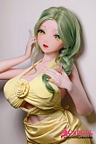 緑髪のサイドポニーテール 横顔ライン
