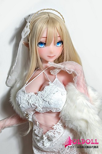 ElsaBabe アニメラブドール 148cm ヘッドAHR009 愛原未来(Aihara Mirai) シリコン製 アニメ風白ワンピース×白ストッキング姿 巨乳美少女ドール