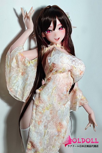 ElsaBabe アニメラブドール 148cm ヘッドAHR022 夏池空(Natsuike Sora) シリコン製 花柄チャイナドレス×白ストッキング 巨乳が際立つ美少女ラブドール