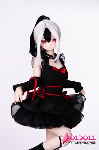 XYGO 141cm Cカップ R04ヘッド 珈黛（Jiadai） シリコンヘッド＋TPEボディ アニメ美少女ラブドール ホワイトヘア×ブラックドレス ゴシックスタイル