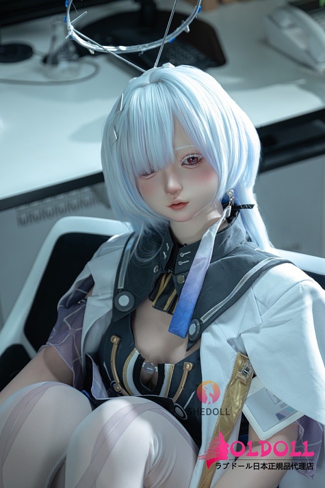 SHEDOLL 熙熙ヘッド 150cm Bカップ 宣伝写真はフルシリコン製  等身大ラブドール 白髪アニメスタイルのコスプレモデル 白ストッキング仕様