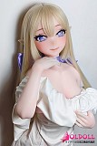 アニメドールの横向きシルエット、ドレスの流れ
