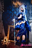 アニメドールの柔らかな表情を捉えたクローズアップ