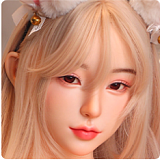 LACE DOLL 163cm Hカップ 晚冰(wanbing)メイク② ヘッド シリコン 美少女ラブドール 黒ワンピースと黒ストッキング姿の巨乳ラブドール
