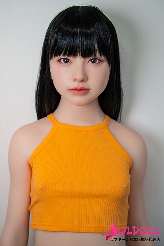 J cute ろり系シームレスドール 最新作144cm Aカップ+AGD38 遥(はるか)ヘッド ROS口開閉機付き オレンジトップスコーデ 清楚系美少女ラブドール