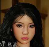 WMDOLL 165cm Eカップ #135ヘッド フルシリコン 顎機能付き スーパー軽量化 黒シースルー衣装の巨乳ラブドール 落ち着いたお姉さん系リアルドール