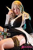 白黒メイド衣装が映える163cmリアルドールスタイル
