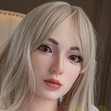 Real lady 159cm Hカップ R22 Eliaヘッド シリコン製 欧米風ドール オレンジワンピースのグラマラス美女