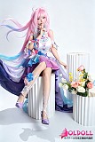 ピンク髪デザインが特徴のシリコン製ダッチワイフ
