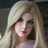 Real lady 159cm Hカップ R22 Eliaヘッド シリコン製 欧米風ドール オレンジワンピースのグラマラス美女