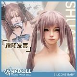YFDOLL 160cm リアル皮膚版 Eカップ ヘッド#霜降(Shuangjiang) シリコンラブドール 月見ヤチヨ コスプレドール 青和服の銀髪美少女