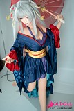 コスプレドールとして完成度の高い銀髪和服スタイル
