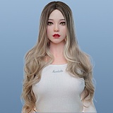 Real lady 159cm Hカップ R22 Eliaヘッド シリコン製 欧米風ドール オレンジワンピースのグラマラス美女