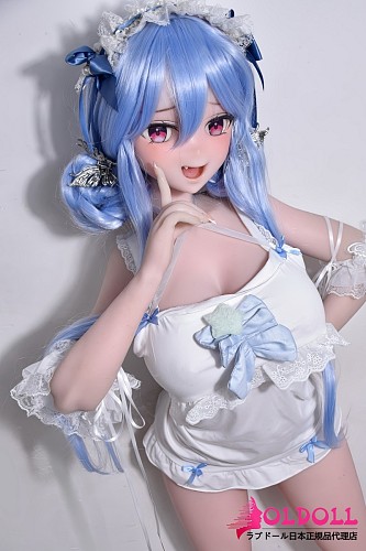 ElsaBabe アニメラブドール 148cm ヘッドRAD046 相原香耶Aihara Kaya シリコン製 白キャミワンピのブルーヘア美少女ドール