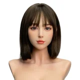Doll Senior 163cm Fカップ 白亦(Baiyi) シリコンヘッド ボディ材質選択可能 美人ラブドール 紫トップス×黒ミニスカ姿の清楚系ドール