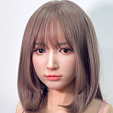 戦闘機 Sino doll 実践向け シームレスドールSoft-max 164cm Fカップ ボディ＋S66凛月 (Linyue)ヘッド  ピンクオフショル×黒プリーツミニスカートの美少女ラブドール