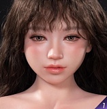 戦闘機 Sino doll 実践向け シームレスドールSoft-max 164cm Fカップ ボディ＋S66凛月 (Linyue)ヘッド  ピンクオフショル×黒プリーツミニスカートの美少女ラブドール