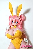 アニメ調フェイスを再現したリアルドール上半身写真
