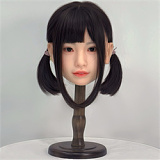 J cute 128cm バスト平 AGB08衣音(yiyin)ヘッド 清楚系ラブドール 紫×白コーデで椅子の組み立てに挑戦する可憐なドール