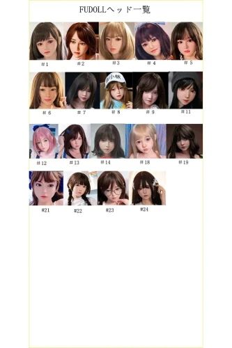 FUDOLL シリコンヘッド単品  頭のみ 宣伝画像と同じメイク 眉毛と睫毛植毛加工あり 等身大リアルラブドール m16ボルト