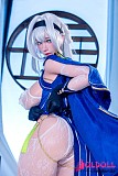 チャイナ風コスプレ衣装を着たフルシリコン製ドール