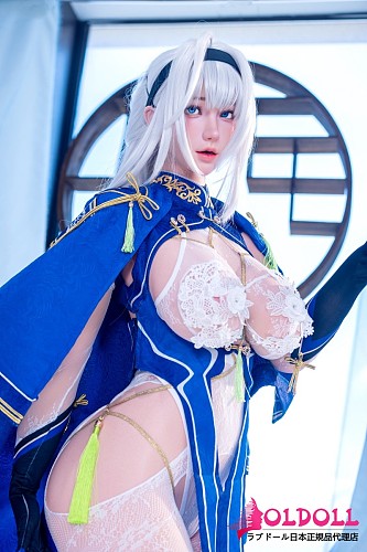FUDOLL リアル皮膚版166cm Eカップ J050张银熙(zhangyinxi)ヘッド ROS口開閉機能選択可能 フルシリコン製 巨乳ラブドール 銀髪の中華風コスチューム美人モデル