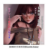 ElsaBabe アニメドール 140cm RAD039 黑田梨奈Kuroda Rinaヘッド 材質選択可能 黒ロングドレスの銀髪魔女風 美人ラブドール