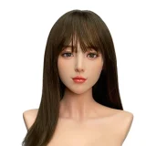 Doll Senior リアル皮膚ボディ165cm Fカップ ヘッド#27 凛紗(Linsha) フルシリコン製 白ニット×黒ストッキングの美人ラブドール