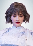 【20号】人造人(RZRDOLL) 163cm Eカップ Delux-究極版Rメイクボディ 若依(ruoyi)ヘッド 口開閉機能選択可能 シリコン製 美人ラブドール 白キャミソールとレーススカートが映える上品な人妻系ドール