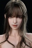 蛍火日記 165cm Cカップ MAXリアル皮膚版 メアリーメイク⑦ヘッド フルシリコン製 超擬真ラブドール 白シャツとパープルランジェリーが映える欧米風ドール