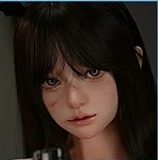 蛍火日記 165cm Cカップ MAXリアル皮膚版 メアリーメイク⑦ヘッド フルシリコン製 超擬真ラブドール 白シャツとパープルランジェリーが映える欧米風ドール