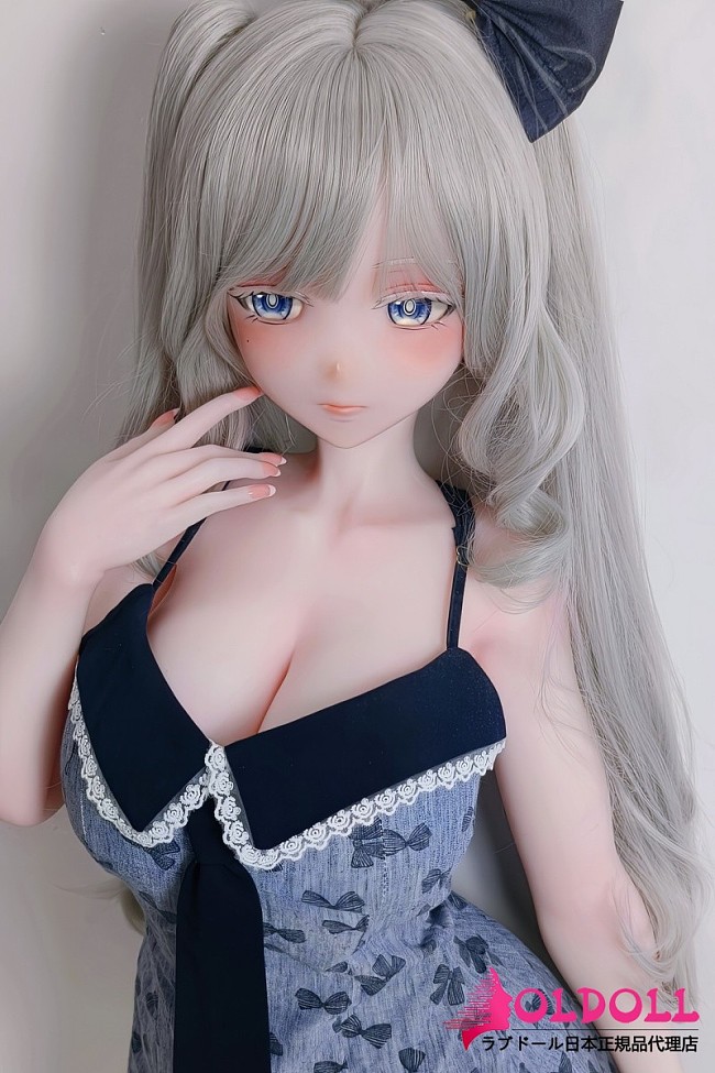 ElsaBabe アニメドール151cm AHR027 金枝汐Kaneda Shio ヘッド 黒リボンを添えたグレーのキャミソールワンピース姿の美少女ラブドール