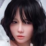 Real lady 159cm Hカップ R8 Lenaヘッド シリコン製 欧米風ドール 黒ワンピース水着×チェックシャツコーデのリアルドール