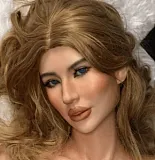 Real lady 159cm Hカップ R8 Lenaヘッド シリコン製 欧米風ドール 黒ワンピース水着×チェックシャツコーデのリアルドール